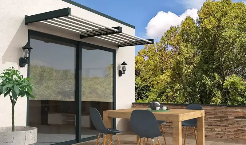 Marquesina lamas fijas