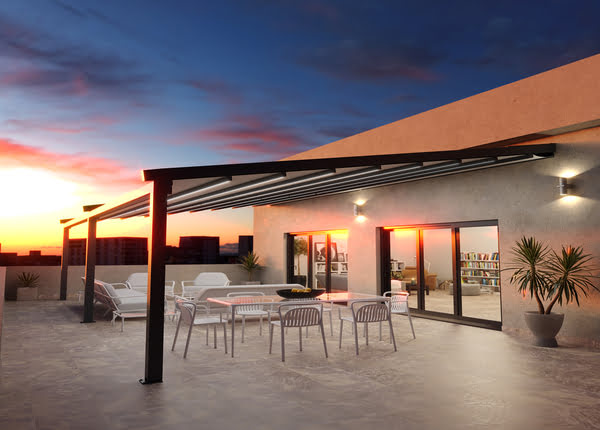 Pergolas techo tension lluvia