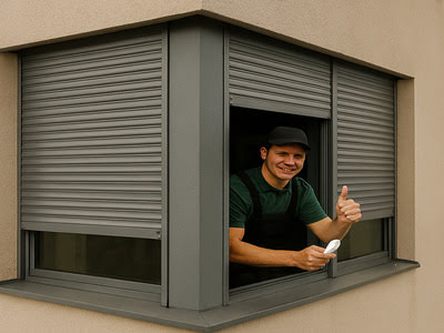 Instalación de persianas de extrusión con guías anti-viento en Arroyo de la Vega Persianas con guias anti viento