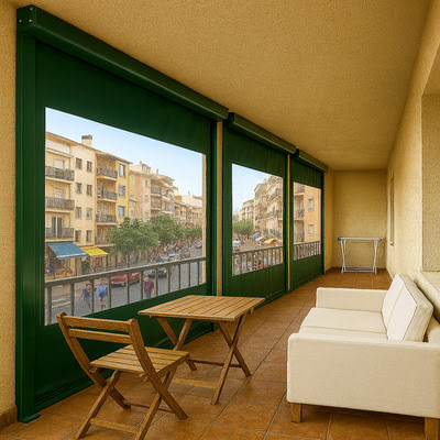 Toldo Transparente Vertical terraza