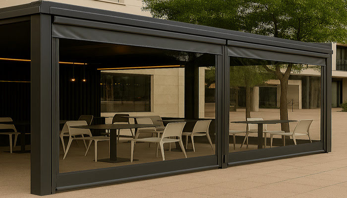 Toldos enrollables Transparentes Hosteleria